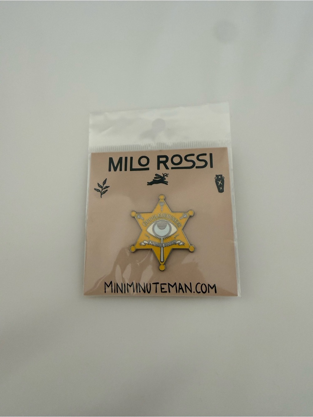Milo Rossi Yellow Star Sheriff Enamel Pin